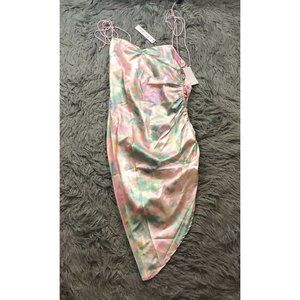 NWT For Love & Lemons Call Me Tie-Dye Slip Slinky